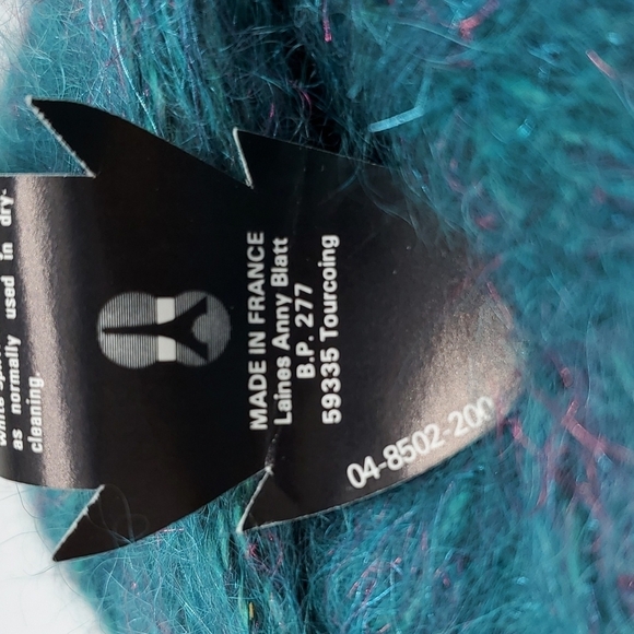 Anny Blatt French fils d'anny Starblitz Mohair Effect Yarn Iridescent Blue-Green - Picture 3 of 5